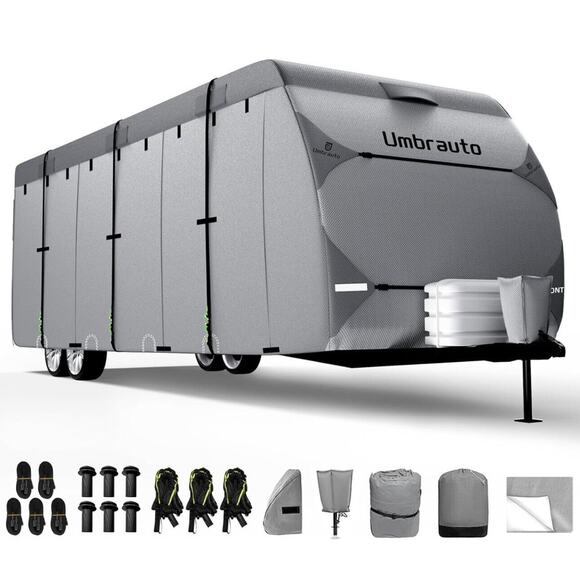 Umbrauto‎ RV Cover 7 Layers Top Waterproof Anti-Tear Camper Cover Fits 18-20ft